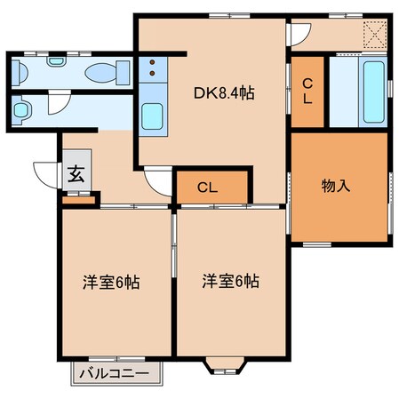 シャンポールⅠの物件間取画像